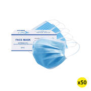 50pcs Disposable Mask Face Masks Filter Anti PM2.5 Dust Respirator 3 Layers