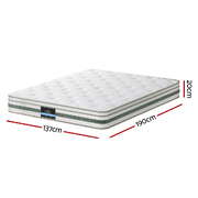 Giselle 20cm Double Mattress with Green Tea Infused Foam Medium-Firm Support
