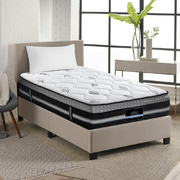 Extg Present 35cm Single Size Mattress Bed 7 Zone Pocket Spring Cool Gel Foam Medium Firm