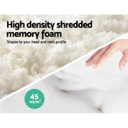 Set Of 2 Deluxe Shredded Memory Foam Pillows