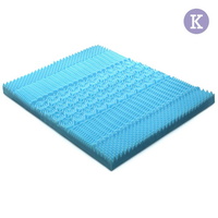 Giselle Bedding King Size 8cm Thick Bamboo Mattress Topper - Blue