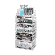 10 Drawers Cosmetic Makeup Box Clear Acrylic