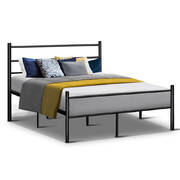 Artiss Metal Double Bed Frame - Black
