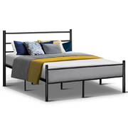 Artiss Metal Queen Bed Frame - Black