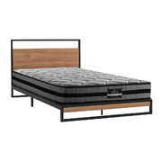 Metal Bed Frame King Single Size Beds Platform with Mattress