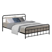 Metal Bed Frame Queen Size Black