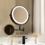 Extendable Makeup Mirror 10X Magnifying Double-Sided Bathroom Mirror BR