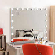 Bluetooth Makeup Mirror 80X65Cm Hollywood With Light Vanity Wall 18 Led