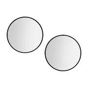 2 Wall Mirror Makeup 60cm Home Decor Framed Mirrors Bathroom Round Black