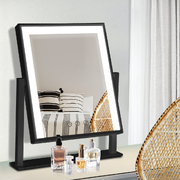 Embellir LED Makeup Mirror Hollywood Standing Mirror Tabletop Vanity Black