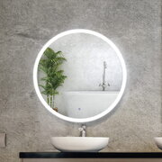Wall Mirror 80Cm With Led Light Makeup Home Decor Bathroom Round Vanity