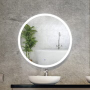 Wall Mirror 90Cm With Led Light Makeup Home Decor Bathroom Round Vanity