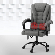 2 Point Massage Office Chair Fabric Black