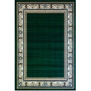 Dark green traditional quality rug b171012/350