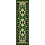 Dark green traditional quality rug c17135/350 