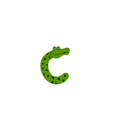 Animal Letter C Green