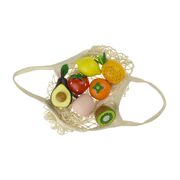 Wooden Fruits 7Pcs Set With Cotton Mesh Shopping Bag