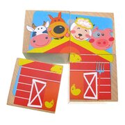 WOODEN CUBE PUZZLE 4PCS