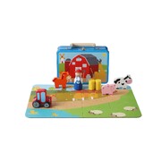 Farm Playset In Tin Case