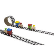 TRAIN WITH RAIL TAPE DISPLAY