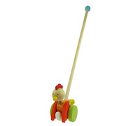 WOODEN PUSH A LONG CHICKEN & EGG