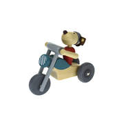 RETRO MD MOTORCYCLE WITH CUTE DOG RIDER BLUE BIKE