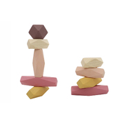 Wooden Stacking Rock Terracotta Red