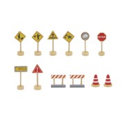 Wooden Construction Road Sign
