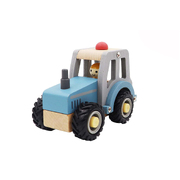 Tractor With Rubber Wheels Blue