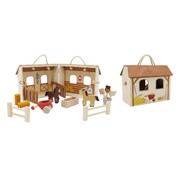 Wooden Portable Horse Stable Playset