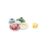 Wooden shape sorter with activity blocks