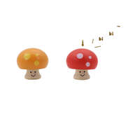 Wooden Squeaky Toy Mushroom Set 5.5x5.5x5cm