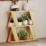 Compact Side Table Storage Oak 60x22x56.5cm