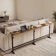Narrow Console Table Adjustable Height Power Ports | EXTG
