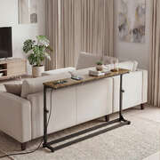 Narrow Console Sofa Table Power Ports Adjustable | EXTG