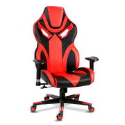 PU Leather Gaming Style Desk Chair - Black and Red