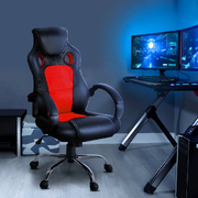 Racing Style PU Leather Office Desk Chair - Red