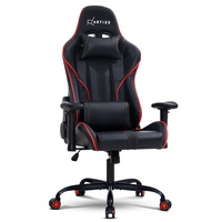 Gaming Office Chair Computer Chairs Leather Seat Racing Racer Recliner Meeting Chair Black Red