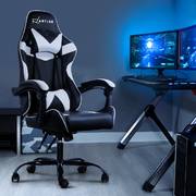Gaming Office Chairs Computer Seating Racing Recliner Racer Black White