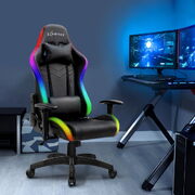 Gaming Office Chair RGB LED Lights Computer Desk Chair Home Work Chairs