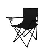 2Pcs Folding Camping Chairs-Black