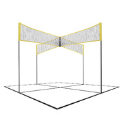 Four Square Volleyball Net Portable Sports Beach Outdoor Yard Game Set