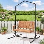 2-Seater Outdoor Swing Chair Wood Teak | EXTG