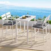5-Piece Outdoor Bar Set Aluminium Stools | EXTG