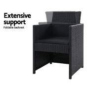2Pc Outdoor Dining Chairs Patio Furniture Wicker Garden Cushion Hugo