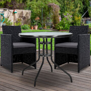 Patio Furniture Dining Chairs Table Patio Setting Bistro Set Wicker Tea Coffee Cafe Bar Set