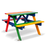 Kids Wooden Picnic Bench Set