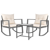 Outdoor Chair Rocking Set - Grey