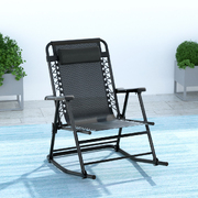 Outdoor Rocking Chair Folding Reclining Recliner Patio Furniture Garden