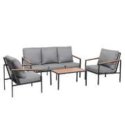 5 Seater Outdoor Sofa Set 4Pcs Table Chair Garden Bench Patio Furniture